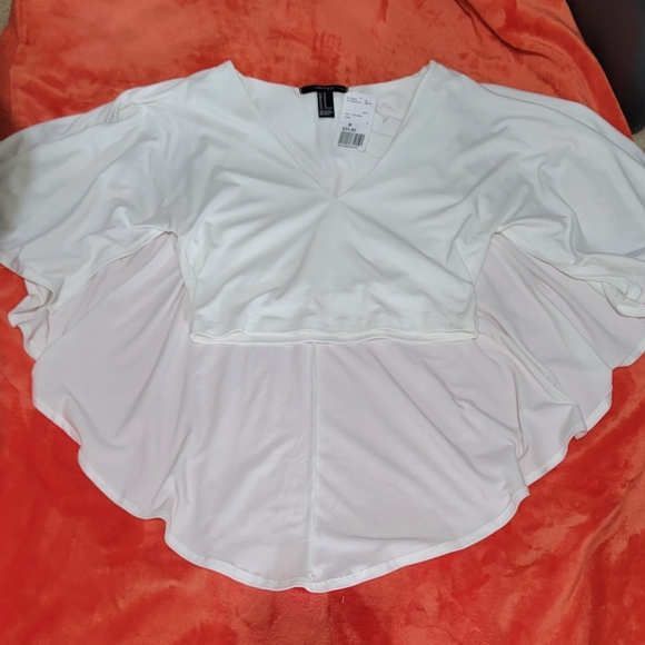 Forever21 2pc Set, crop top size M, skirt size S cream colored - Picture 1 of 4